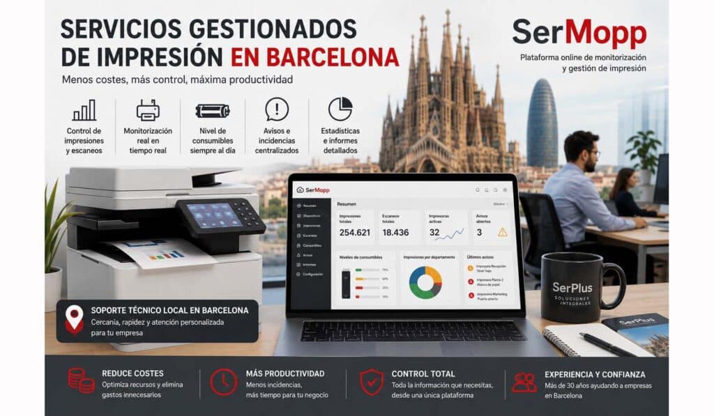 servicios gestionados de impresión Barcelona