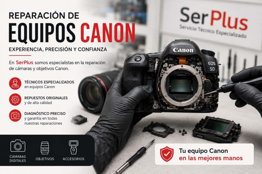 Reparación cámaras canon