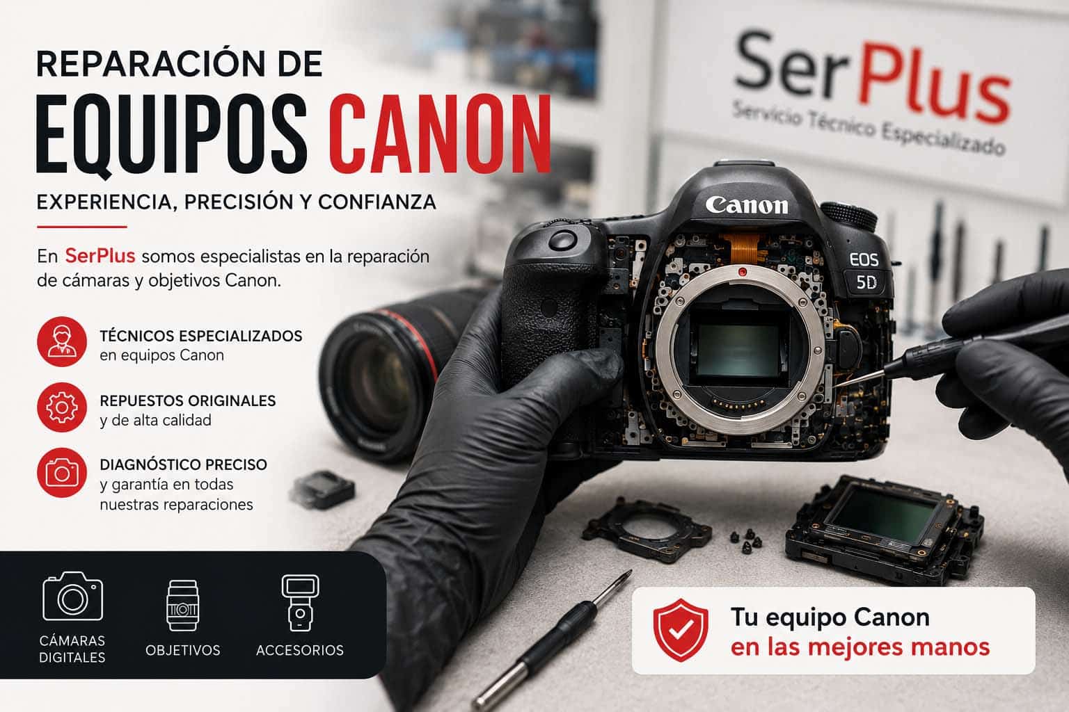 Reparación cámaras canon