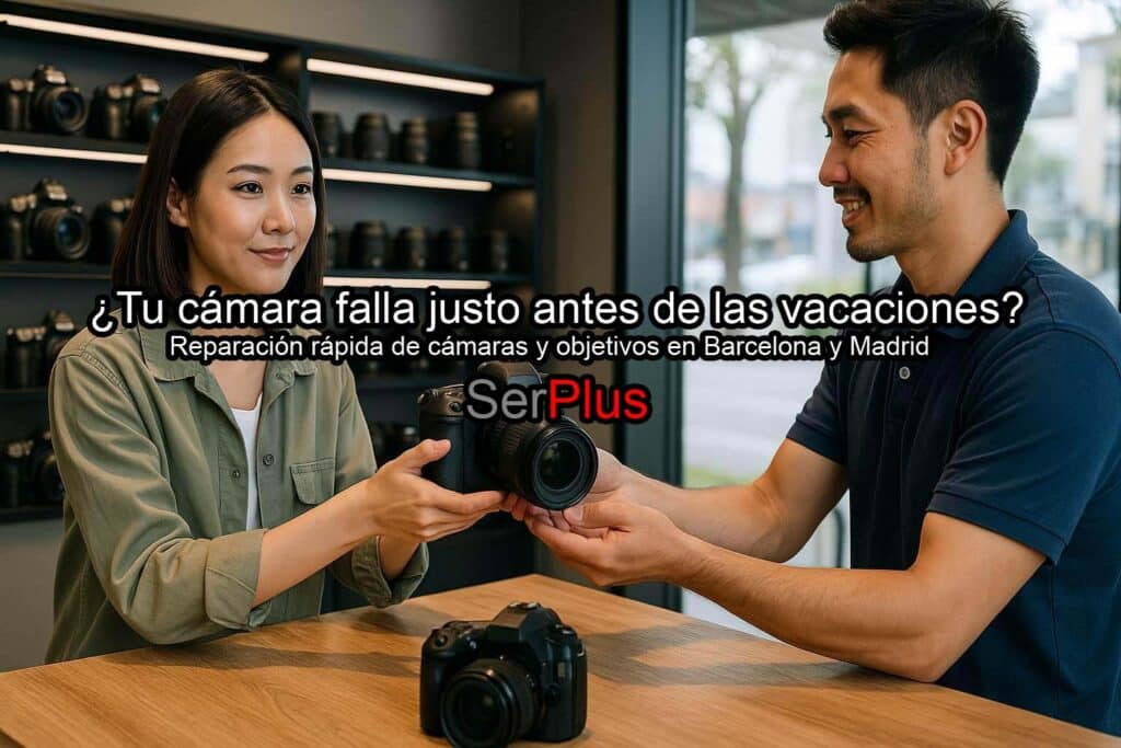 Reparación de cámaras de fotos antes de vacaciones